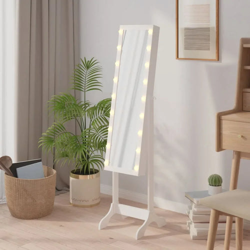 White floor mirror with white LED 34x37x146 cm, home decoration wall Deco living room decoration - vue 2 sur 7