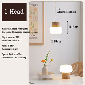 Nordic design decorative glass LED pendant light
