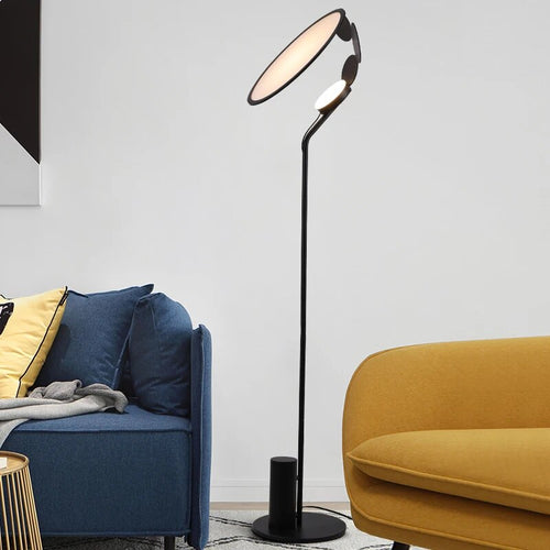 Lampadaire design noir en métal - vue 2 sur 4