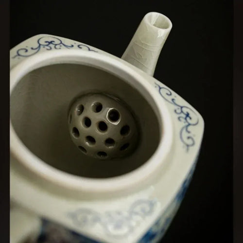 Bouilloire ceramique chinoise motifs traditionnels service the