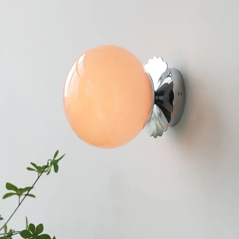 Applique murale LED en verre rétro