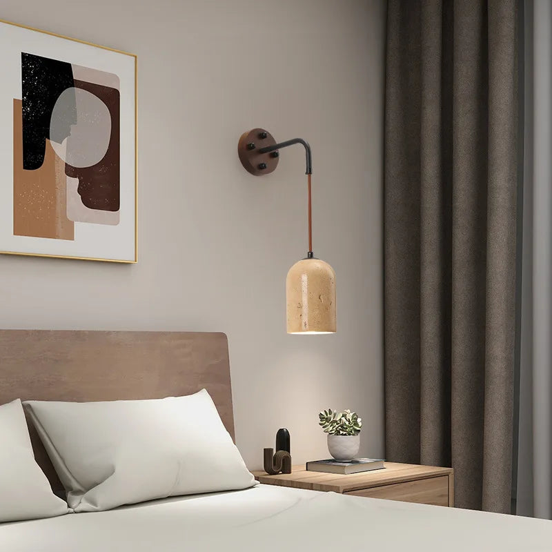 applique murale led en pierre naturelle avec interrupteur et livraison directe - vue 5 sur 10