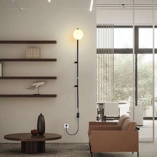 Modern glass wall light for minimalist Nordic interiors - vue 3 sur 8