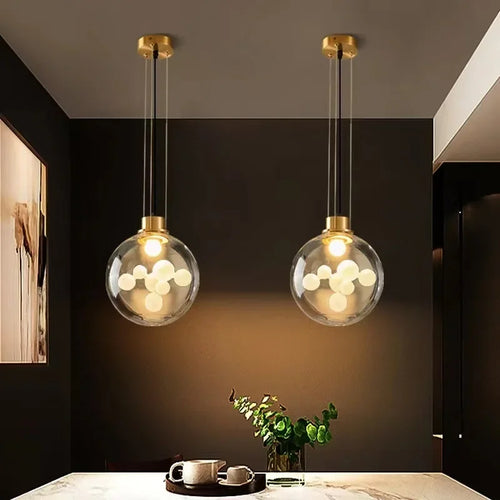 Sopa Globe Pendant Lamp Italy Bubble Glass Chandelier Suspension Hanging Light for Dining Living Room Kitchen - vue 2 sur 7