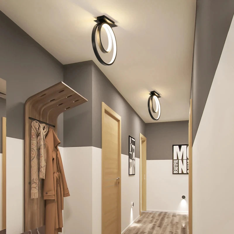 lustre led simple en forme d'anneau pour maison