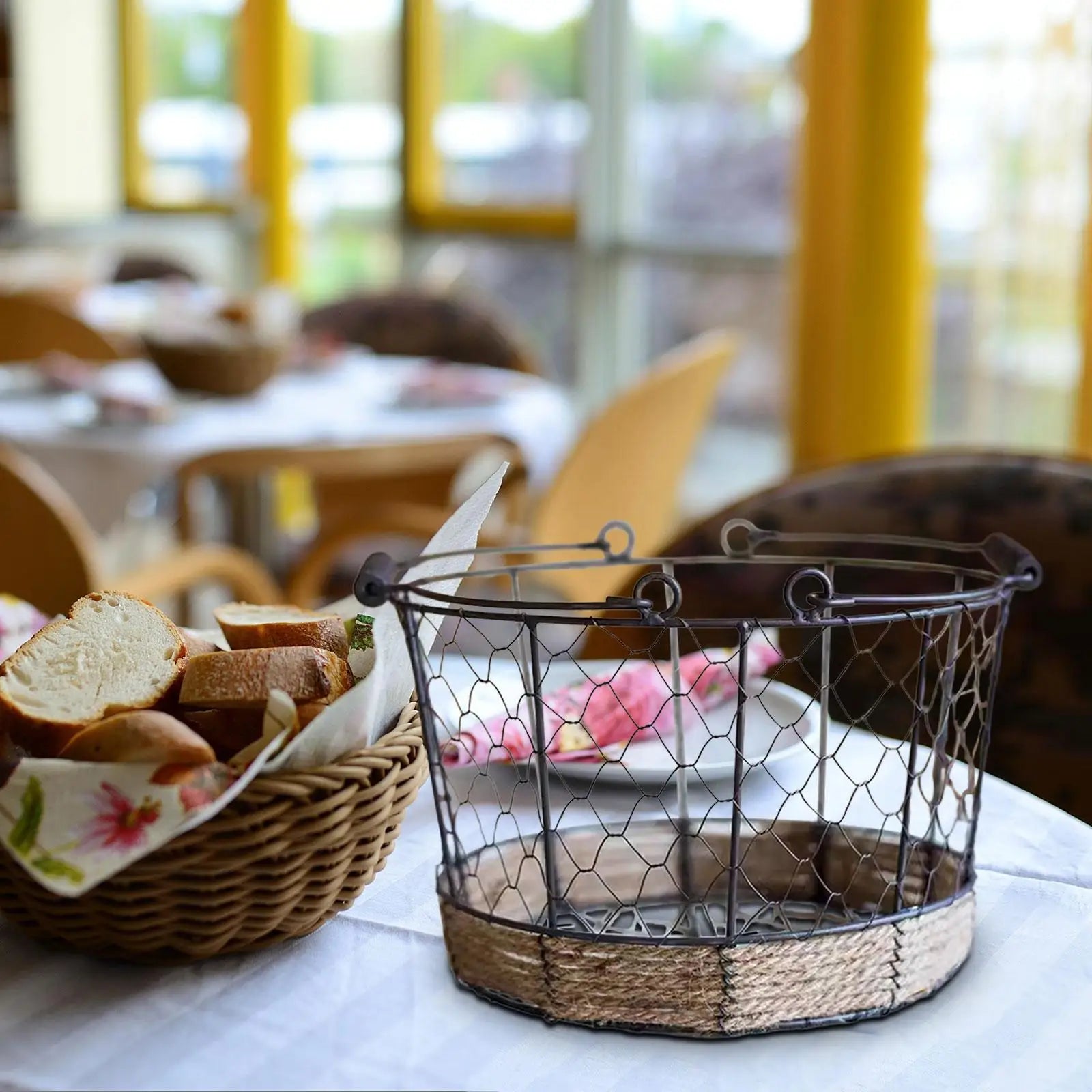panier de rangement en fil de fer pour fruits et œufs - vue 7 sur 6