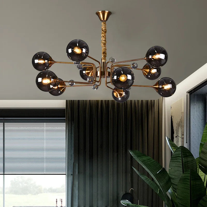 Minimalist modern magic bean chandelier for decorative interiors - vue 5 sur 10