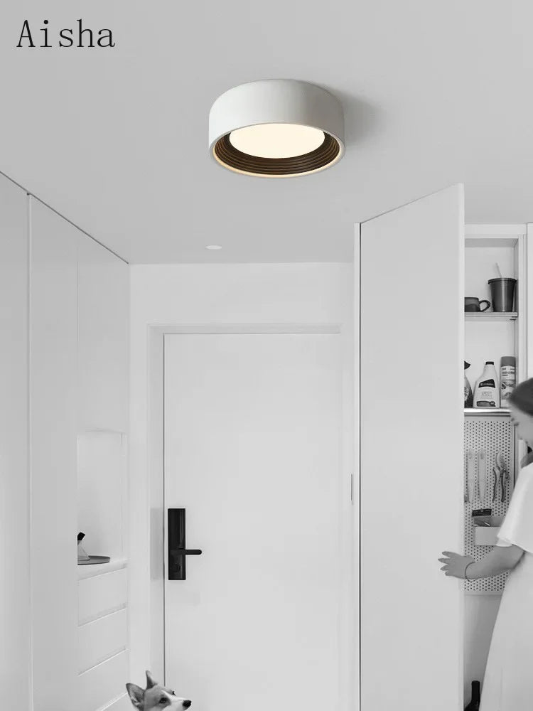 Italian minimalist LED ceiling light modern design for interior decor - vue 2 sur 12