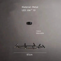 lustre led rotatif minimaliste hauteur réglable