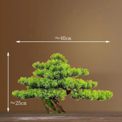 DIY Potted Bonsai for Home Decoration, False Tree, Living Room, Chinese Style, Hotel Porch Landscape, Green Plant Decoration - vue 16 sur 23
