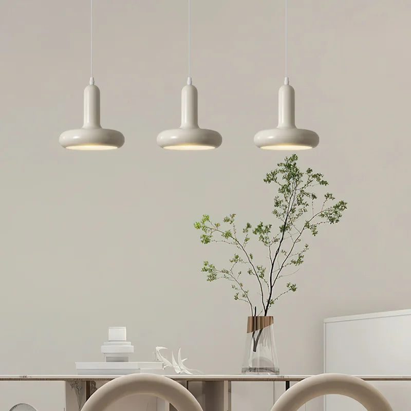 Nordique Bauhaus Rétro Blanc Restaurant Suspension Lumières Médiéval Designer Salle À Manger Lampe De Table Chambre Chevet Plafond Lustre - vue 5 sur 9