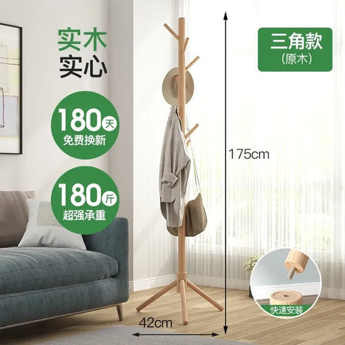 porte-manteau en bois pour chaussures et vêtements d'extérieur - vue 11 sur 15