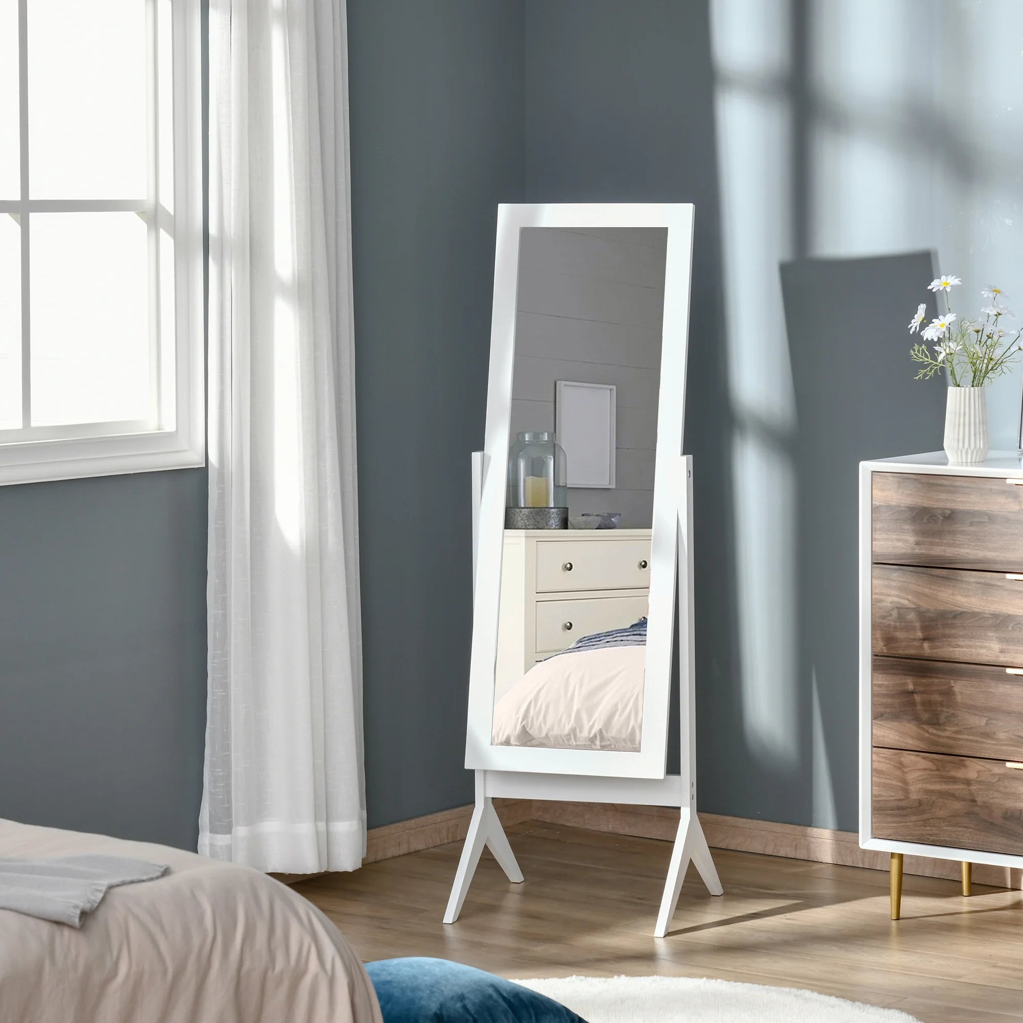 miroir de maquillage inclinable nordique pour déco moderne - vue 7 sur 7
