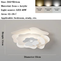 plafonnier led moderne nordique avec motif fleur pour maison