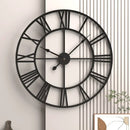 horloge murale décorative 3d moderne style rétro romain silencieuse en métal