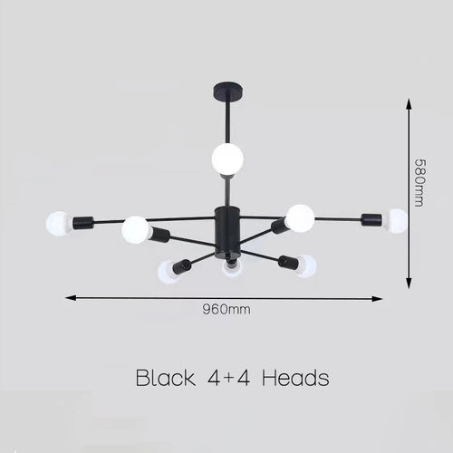 Moderne Simple suspension LED lumière fer lustre chambre salon salle à manger éclairage à la maison noir/or E27 220V plafonnier