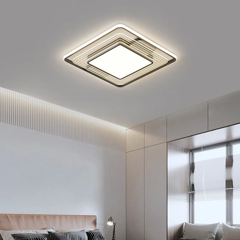 plafonnier rectangulaire simple moderne protection des yeux style minimaliste - vue 4 sur 18