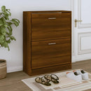 meuble à chaussures en chêne brun en bois d'ingénierie