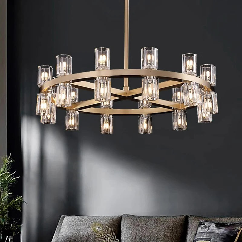 home decorationPendant lights, luxury crystal living room chandelier, dining room Pendant lamp, ceiling light, indoor lighting - vue 4 sur 9