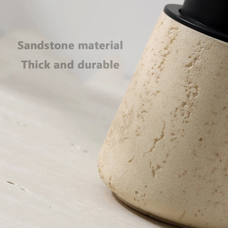 bouteille de désinfectant en marbre wabi-sabi pour maison décoration pratique - vue 4 sur 8