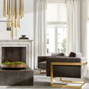 suspension lustre nordique en cuivre pour villa