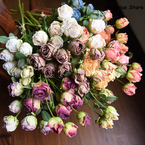 bouquet de pivoines artificielles en soie pour décoration de mariage - vue 2 sur 18