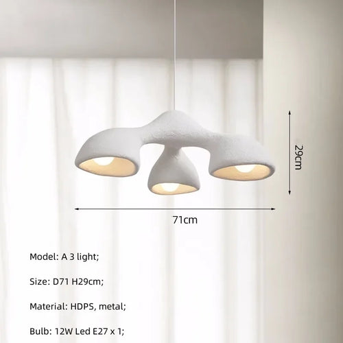 Minimalist resin pendant light for a contemporary interior - vue 9 sur 9