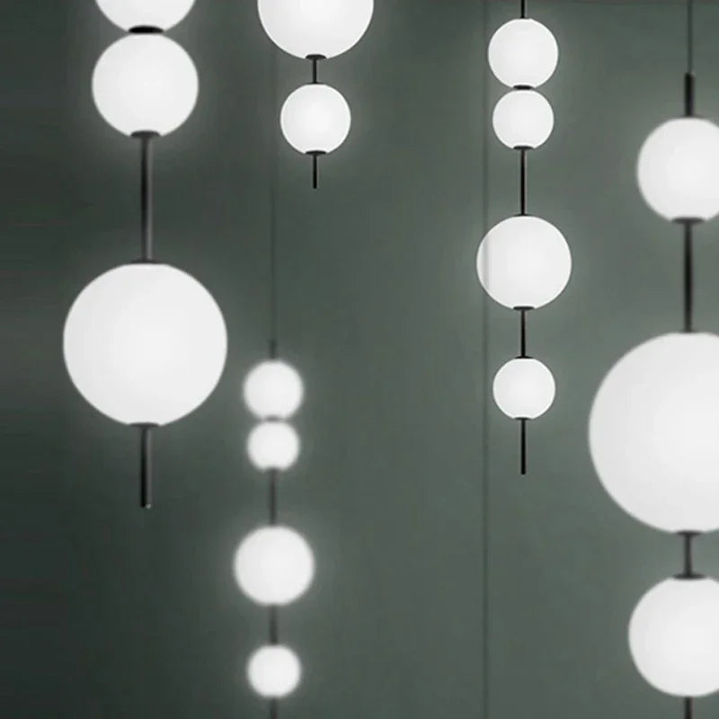 suspension moderne en verre pour décoration intérieure élégante - vue 7 sur 9