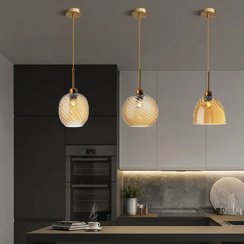 Suspension en verre LED modernes