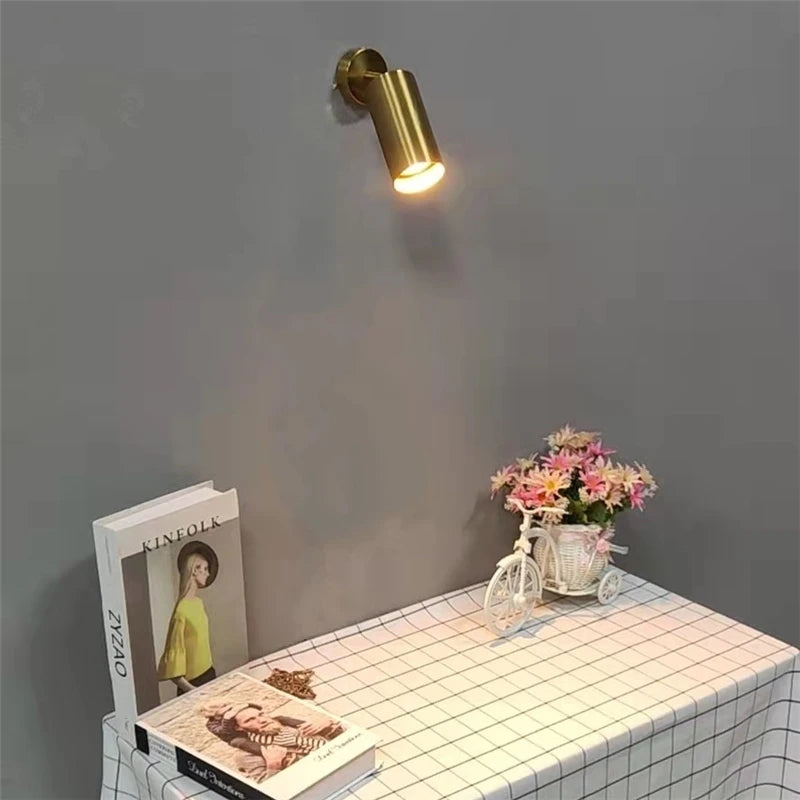 applique murale à led éclairage rotatif 360 degrés en fer - vue 6 sur 8