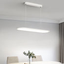 Modern minimalist decorative LED rounded rectangular chandelier