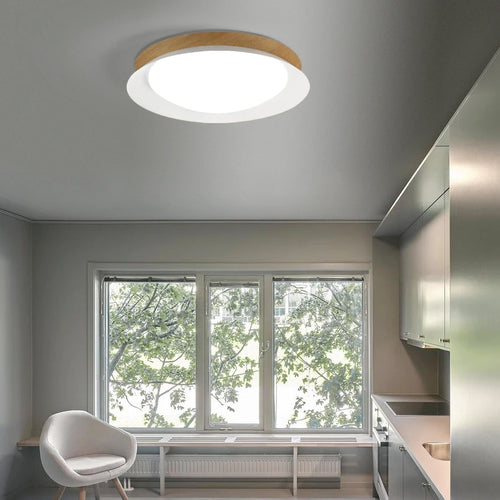 Minimalist nordic LED round ceiling light for interiors - vue 4 sur 10