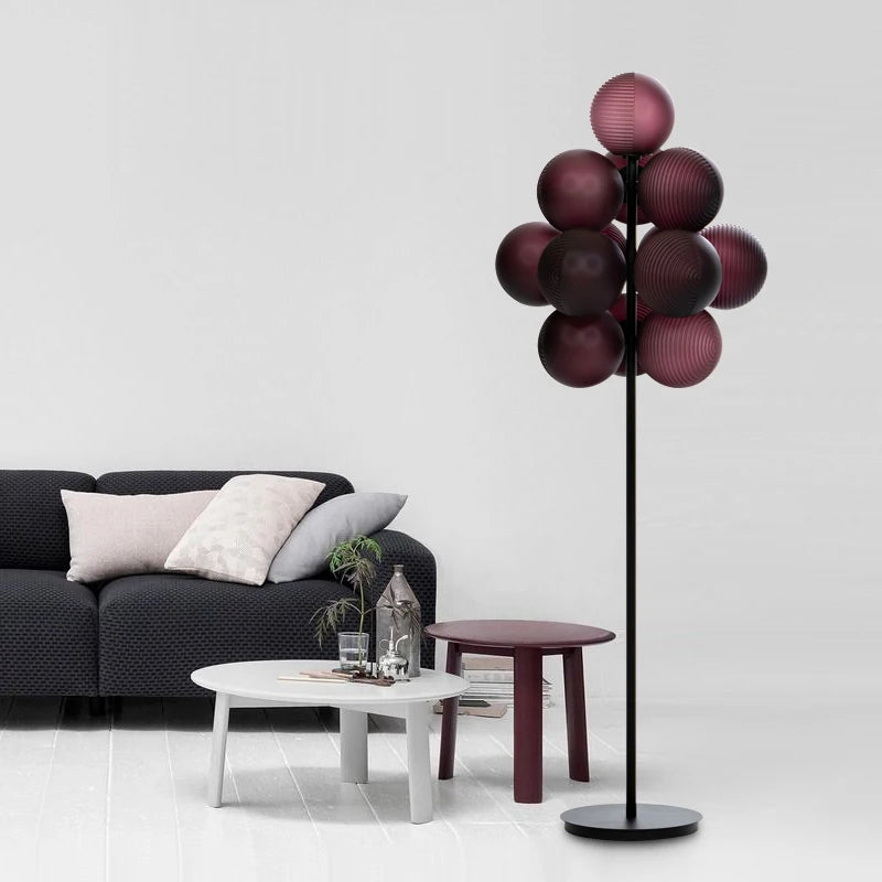 lustre moonriver lighting boule de verre raisin créatif moderne