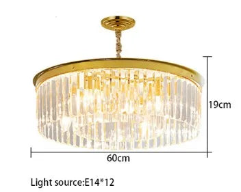 lustre en cristal suspendu pour éclairage intérieur design élégant - vue 15 sur 22