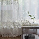 Voilage brodé en tulle élégant pour salon chambre