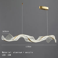 lustre led design moderne pour intérieur réglable en acrylique transparent