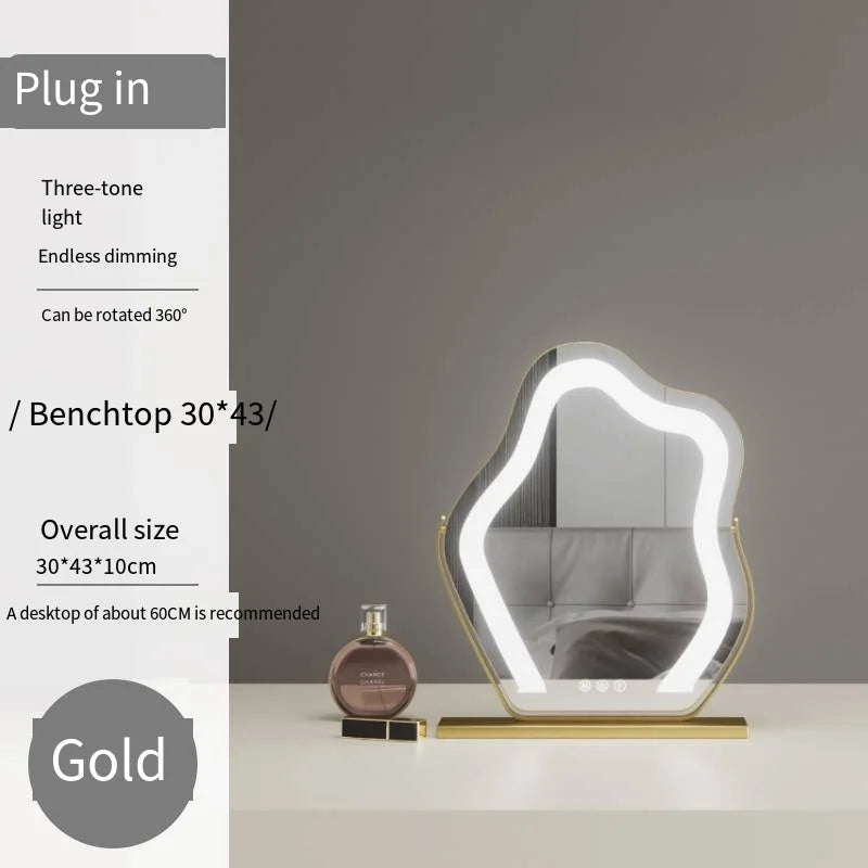 Vanity Mirror with Lights, Bathroom Mirror with Dimmable 3 Modes, 360 ° Rotary Touch Screen Control, Suable for Bedroom - vue 8 sur 14