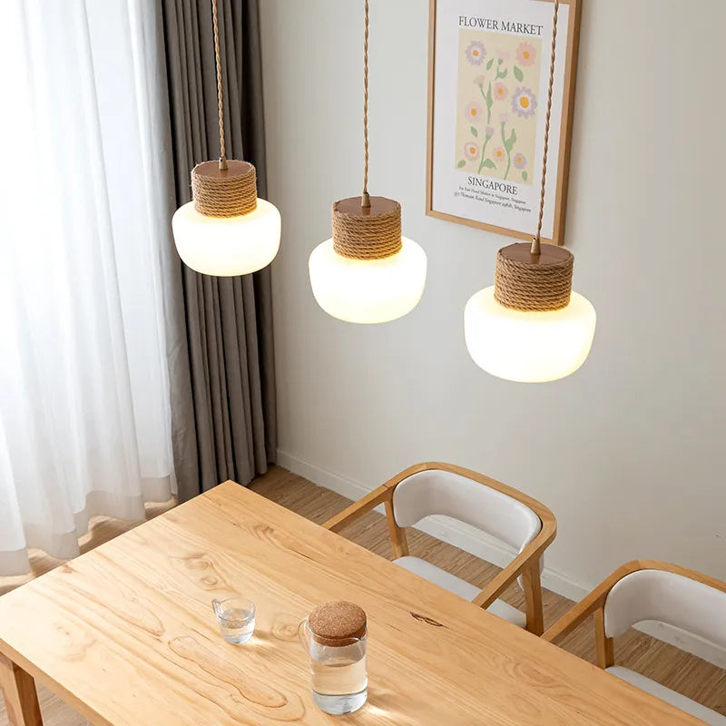Suspension simples nordiques LED lampe suspendue pour salon cuisine café salle à manger Table Décor à la maison E27 luminaires - vue 2 sur 7