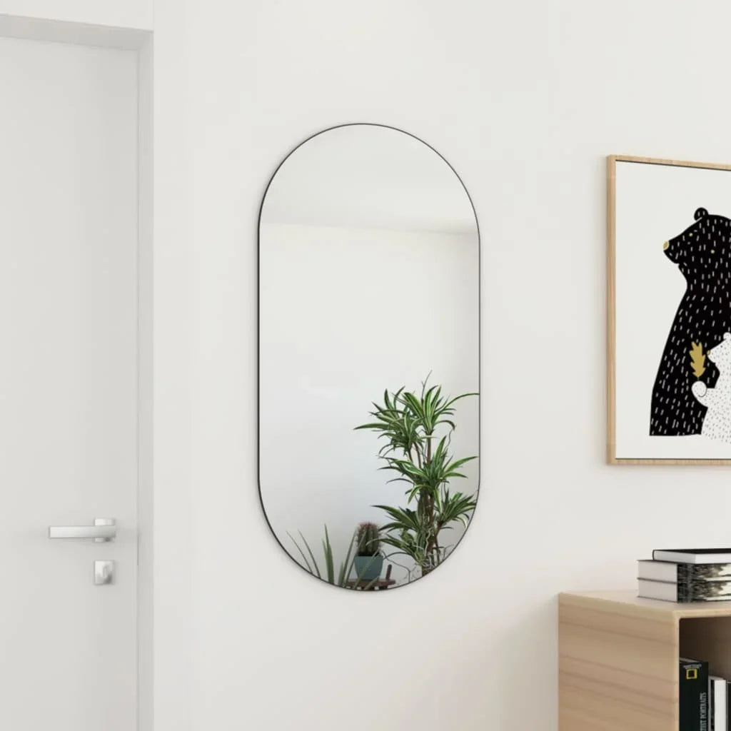 miroir décoratif en verre avec sticker mural élégant - vue 8 sur 7