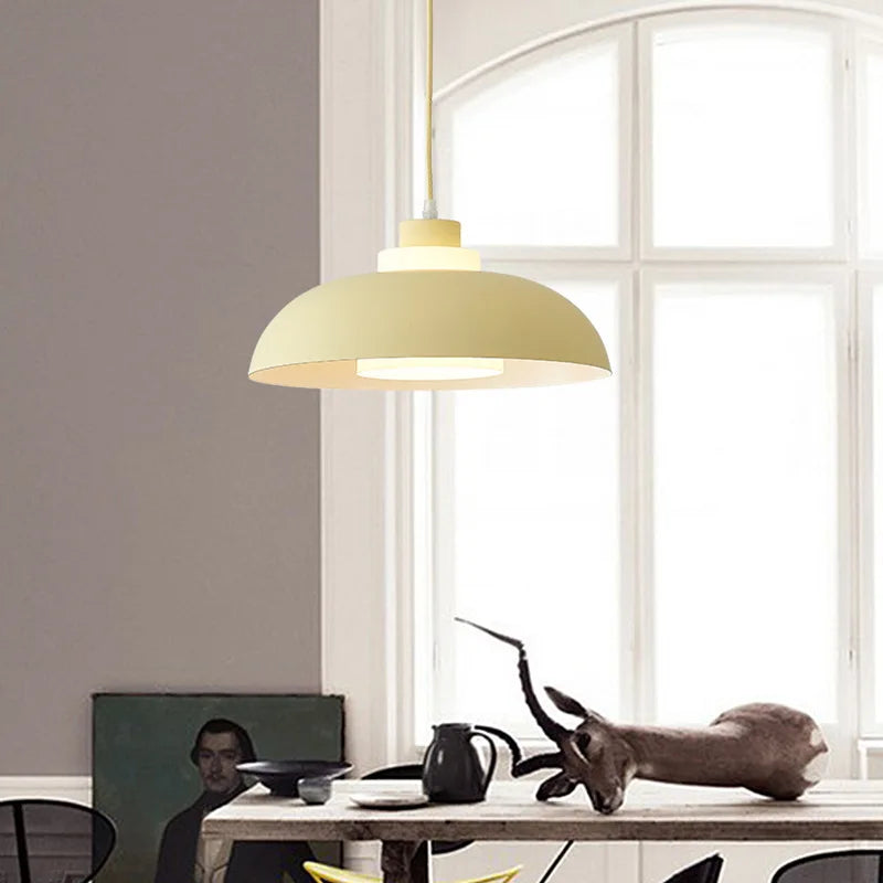 suspension led ufo macaron créatif nordique simple - vue 5 sur 12