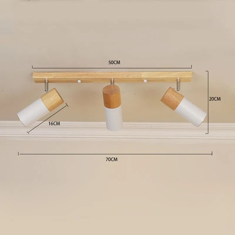 Plafonnier nordique en bois à tête unique - vue 4 sur 10