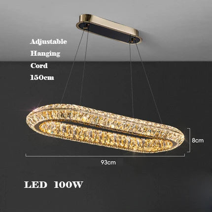 lustre en cristal doré design postmoderne pour intérieur élégant - vue 11 sur 11