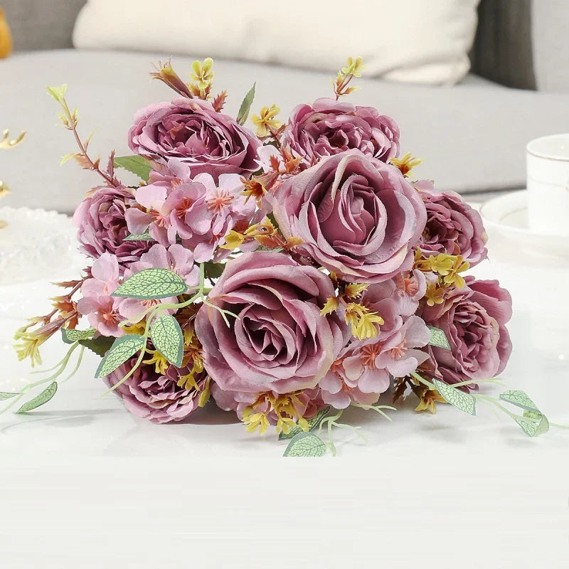bouquet de fleurs artificielles pour décoration intérieure élégante - vue 7 sur 12