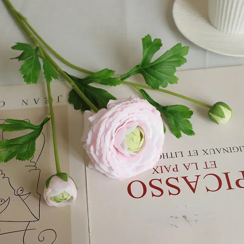 Realistic decorative silk lotus branch artificial flowers - vue 11 sur 12
