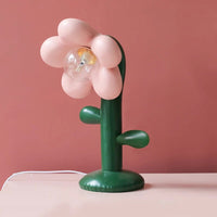 Lampe de table à fleurs créative