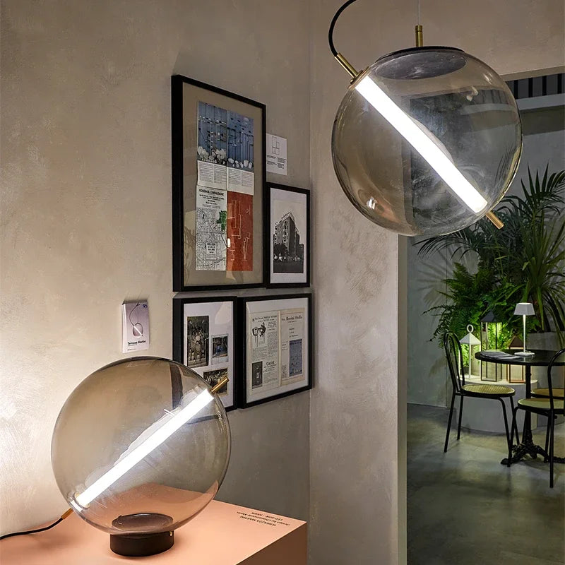 lampe de table créative en verre nordique pour enfants - vue 4 sur 9
