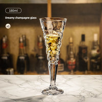 Verre cocktail cristal sans plomb style retro luxueux