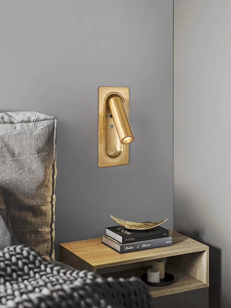 applique murale led rotative en laiton avec interrupteur usb - vue 2 sur 23