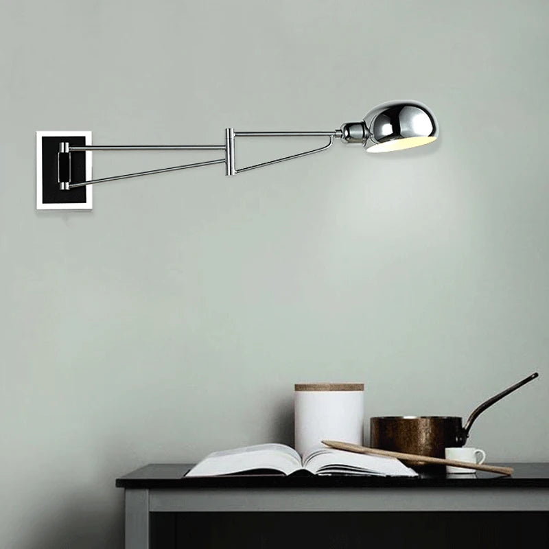 applique murale led moderne pliable rétractable avec interrupteur - vue 5 sur 10