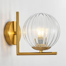 applique murale led moderne en fer avec abat-jour en verre